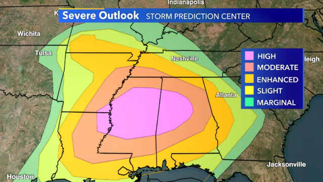 Severe weather outbreak expected across the South Wednesday
