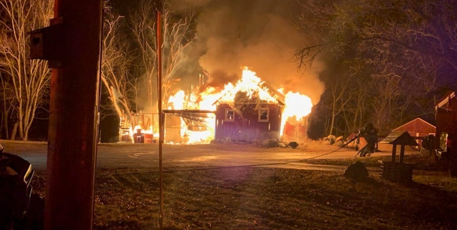 Fire damages unoccupied farmhouse in Village of Yorkville, no one injured