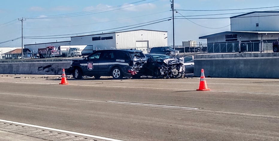 Wisconsin State Patrol squad struck on I-41 in Racine County