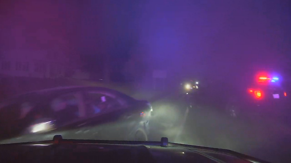 Video shows pursuit that ended with man holding knife, baby