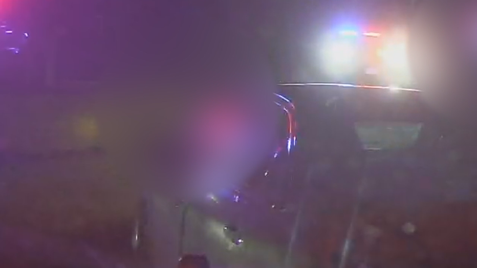 Video shows pursuit that ended with man holding knife, baby