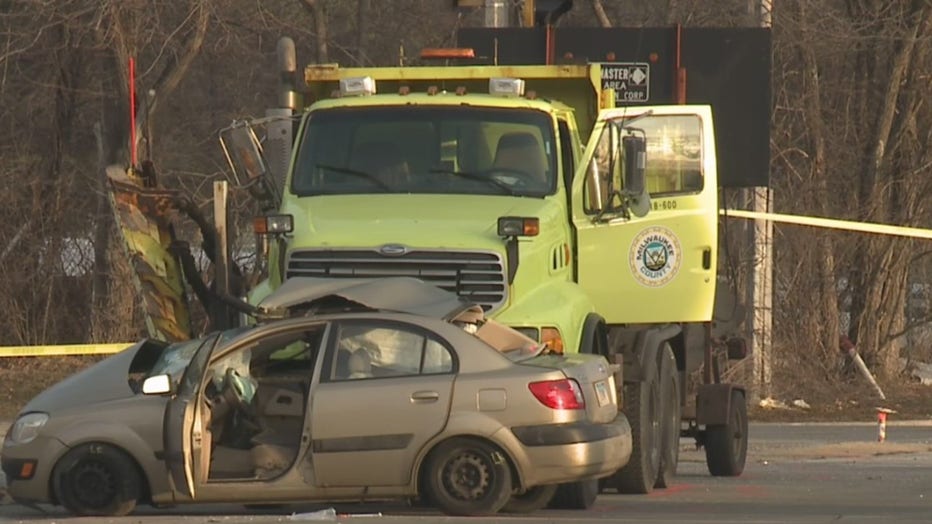 Milwaukee Hop streetcar crash; collision with garbage truck