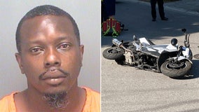 Stepfather without license arrested after motorcycle crash injures baby held in his lap, police say