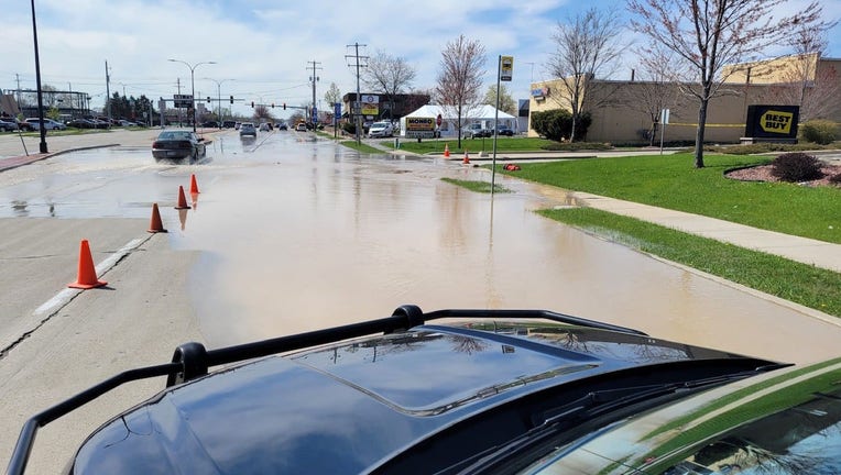 Water main breaks at 74th and Layton, Greenfield