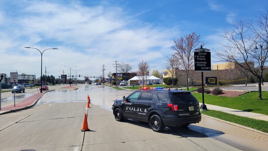 Water main breaks at 74th and Layton, Greenfield