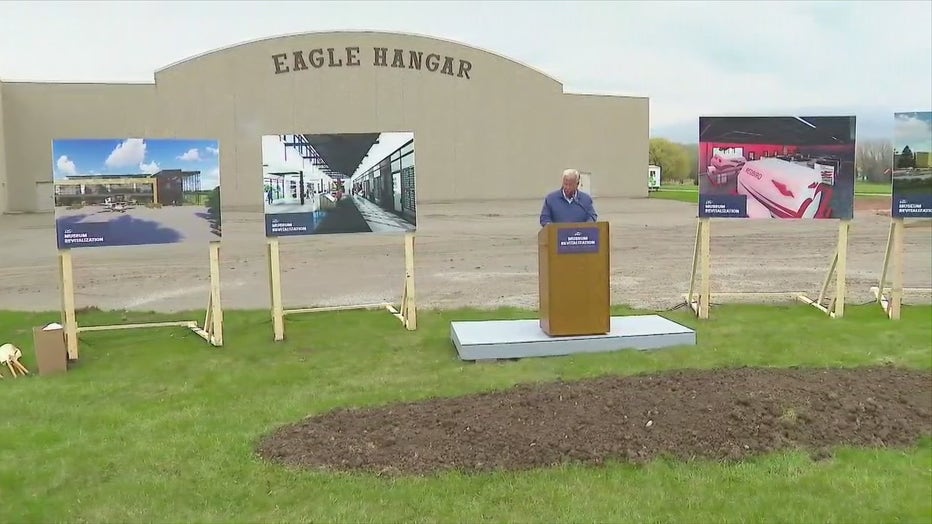 Groundbreaking of expansion of EAA Aviation Center