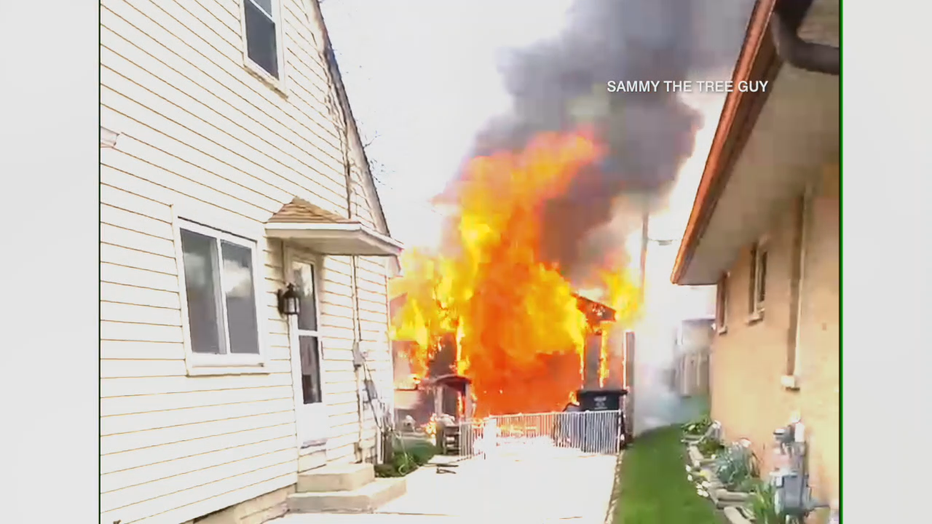 Tree trimmers saved dogs, residents from 'big blaze' in Greenfield