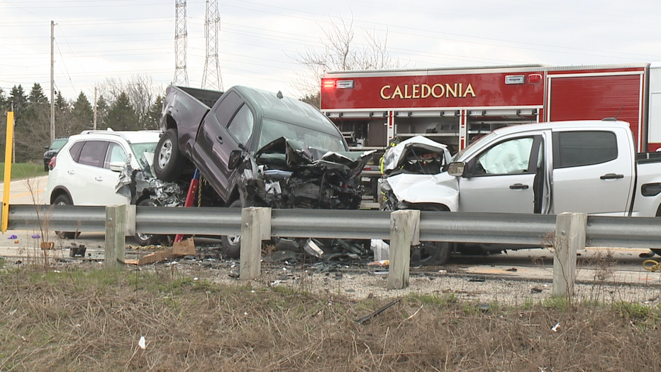 Caledonia man dies after 4-vehicle crash on Highway 32