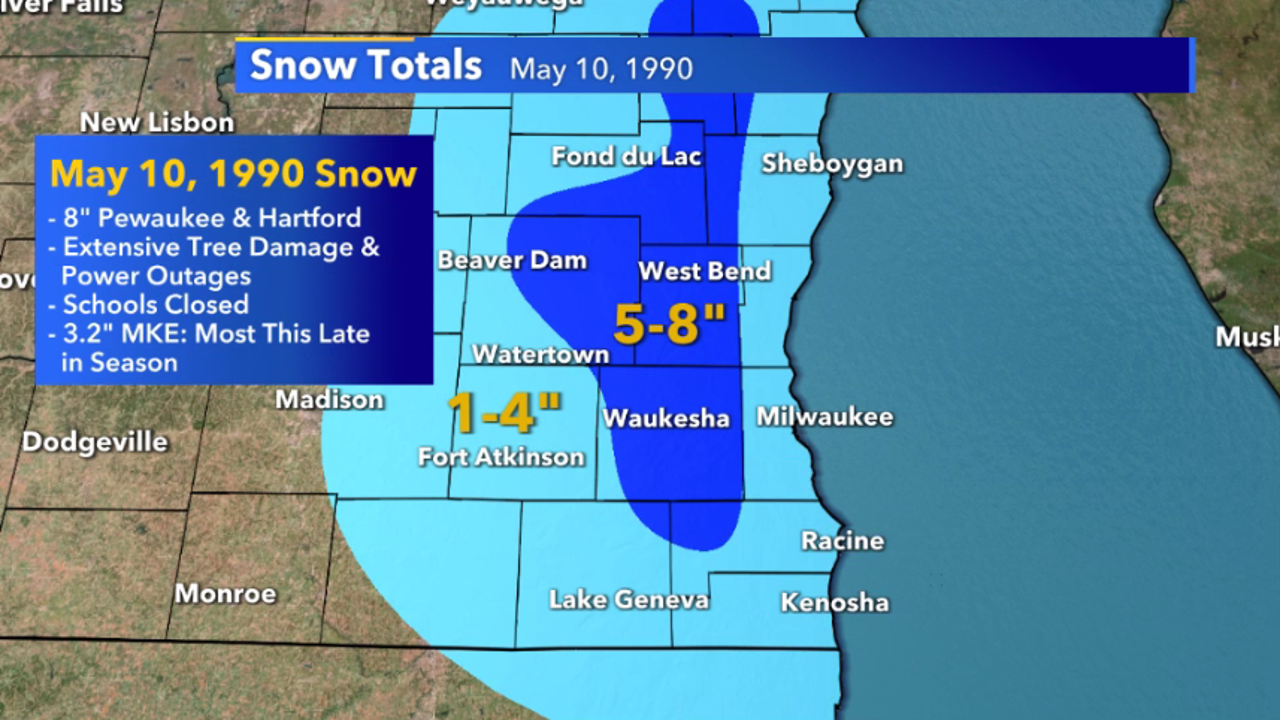 Remember The May 1990 Snowstorm? Up To 8” Of Snow In SE Wisconsin ...