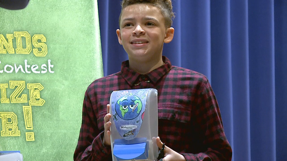 Racine student's sanitizer design wins award