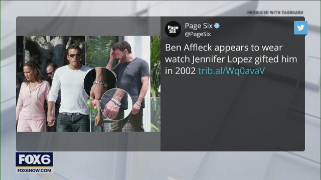 Ben Affleck donning gift J.Lo gave him near 20 years ago