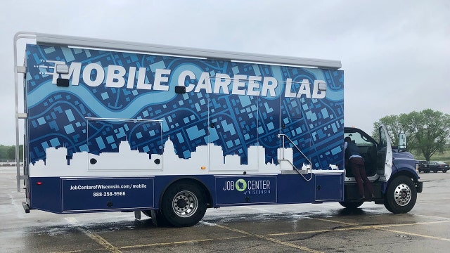 Career lab at Wisconsin Center; connect with employers, training