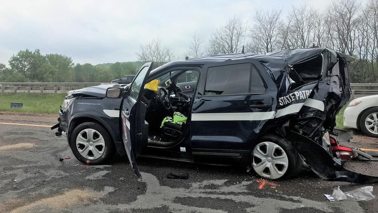 Wisconsin State Patrol squad struck in Eau Claire County