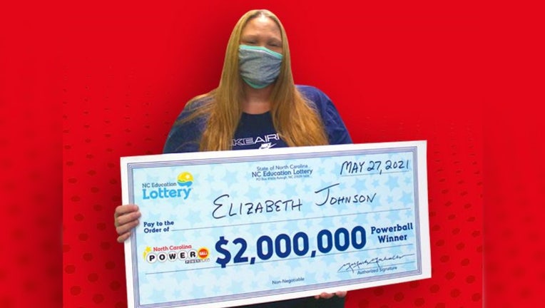 elizabeth johnson nc lottery
