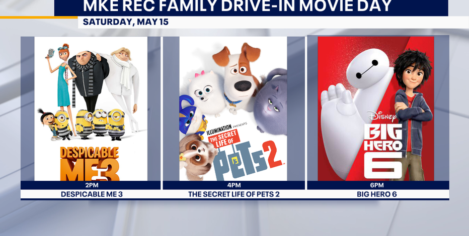 Milwaukee Rec drive-in movie day next Saturday