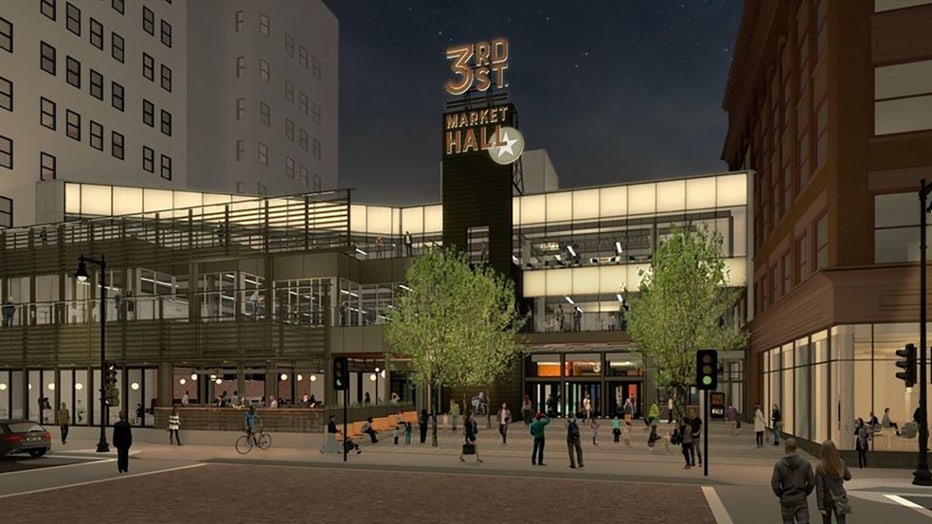 Rendering of 3rd St. Market Hall, Milwaukee