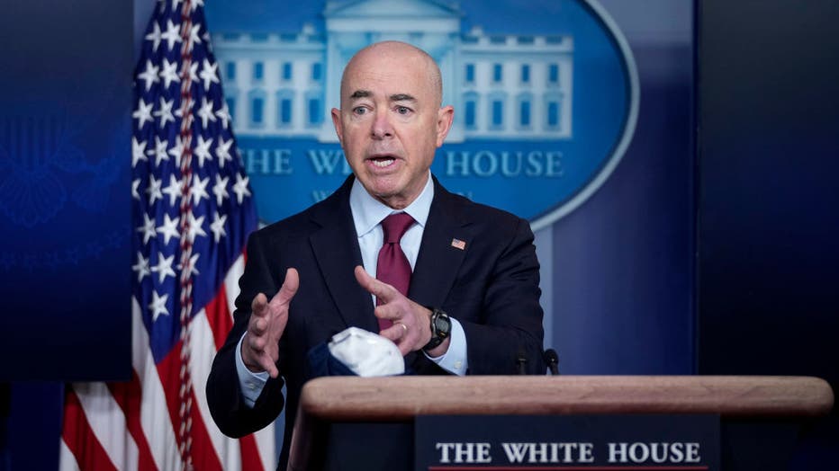 Press Secretary Jen Psaki And Homeland Security Secretary Alejandro Mayorkas Hold Briefing At White House