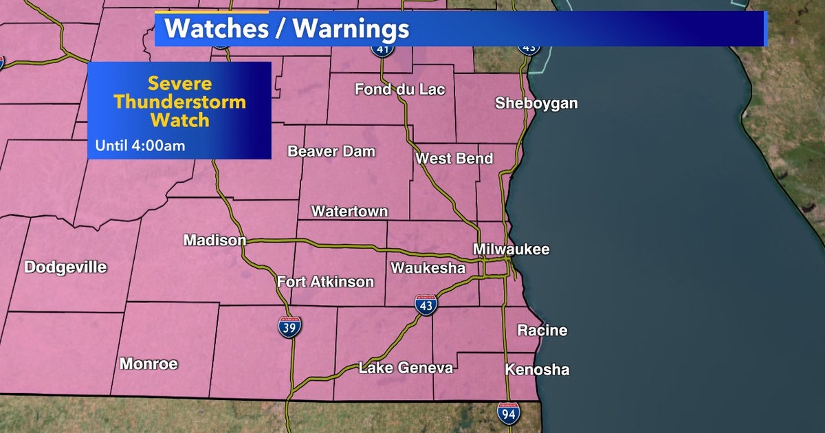 SE Wisconsin severe thunderstorm watch takes effect | FOX6 Milwaukee