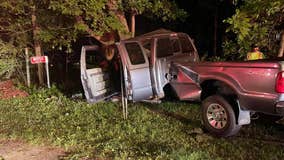 Truck hits tree in Whitewater, 4 injured