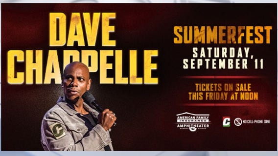 Dave Chappelle coming to Summerfest on Sept. 11