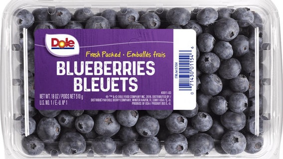 Dole recalls blueberries due to potential cyclospora contamination