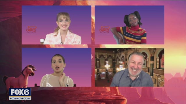 Gino talks with cast of new film 'Spirit Untamed'