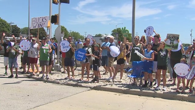 Bucks fans send off team to New York with lots of encouragement