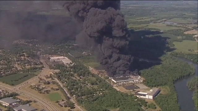 Illinois chemical plant fire: Residents wait for word to return home