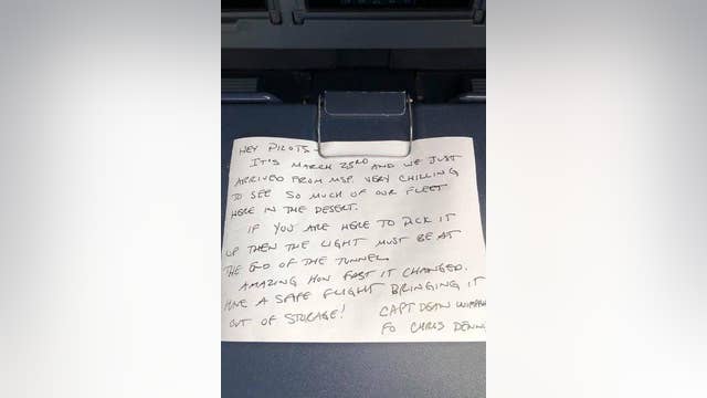 Delta Air Lines shares touching note left by pilot at start of pandemic