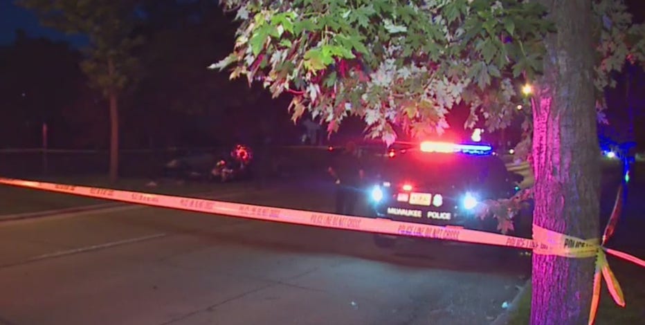 Police pursuit in Brookfield; motorcyclist strikes tree, in critical condition
