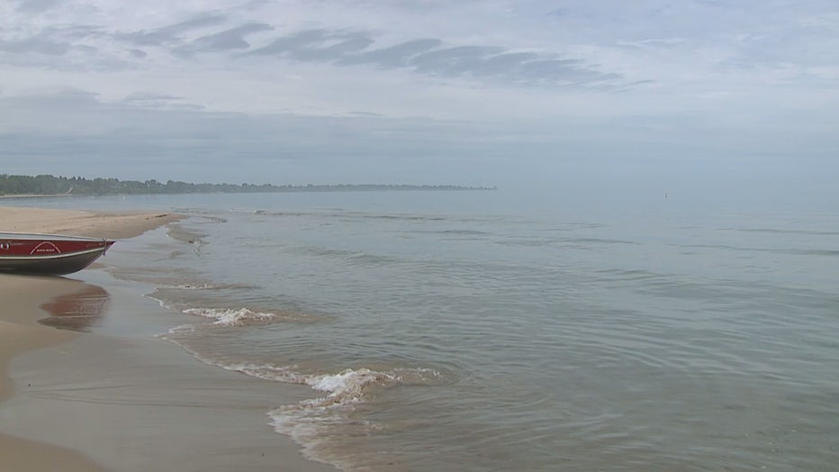 Lake Michigan shoreline in Racine