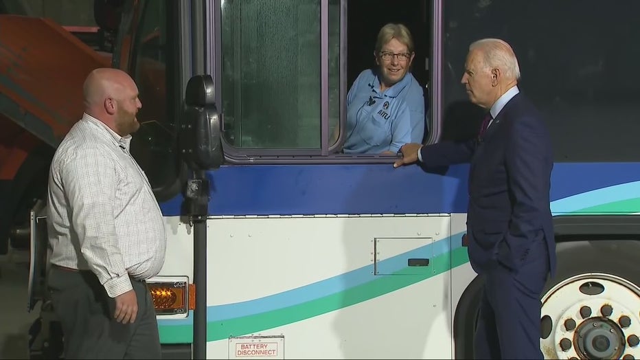 President Biden visits La Crosse transit center