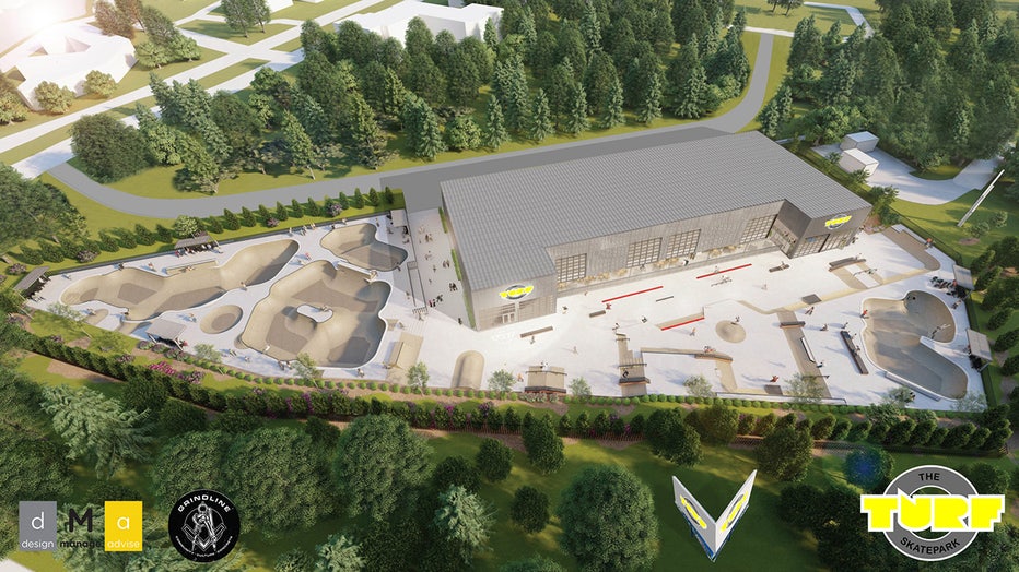 The Turf Skatepark, Greenfield (rendering)