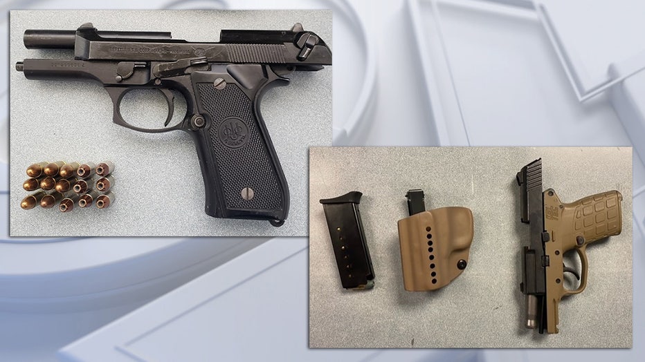 Guns confiscated by TSA at Milwaukee Mitchell International Airport