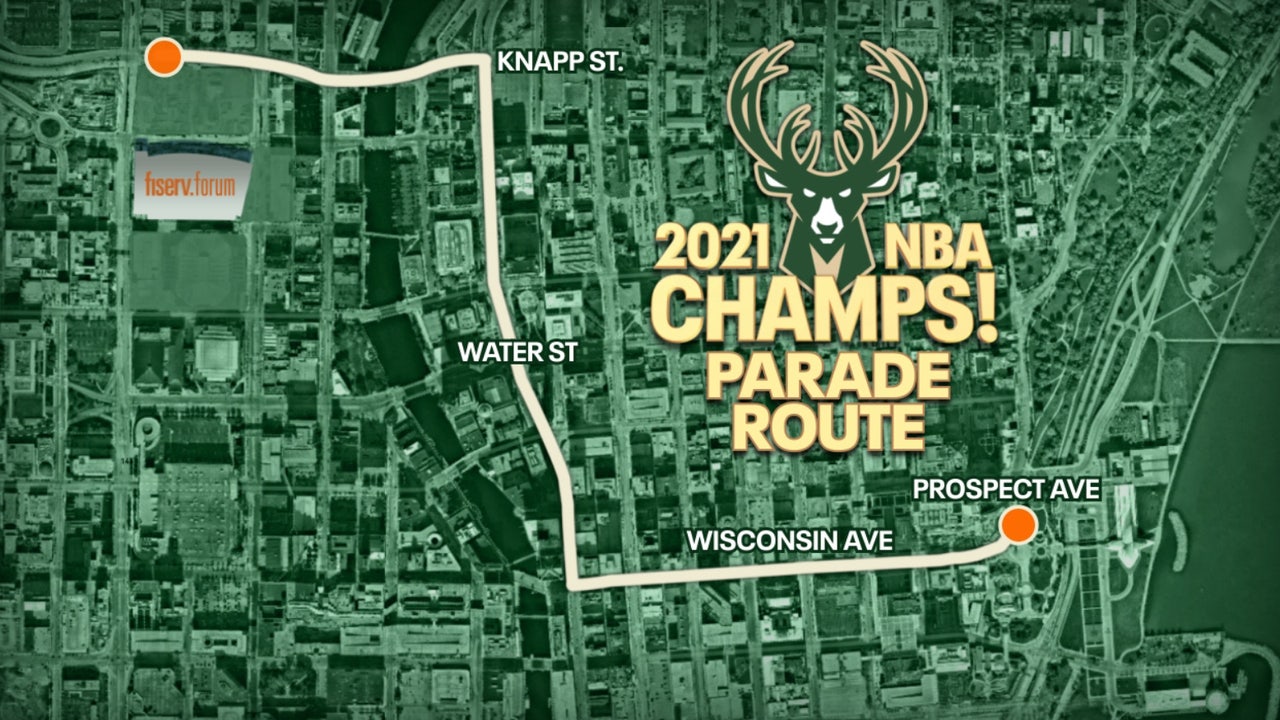 Milwaukee Bucks parade route