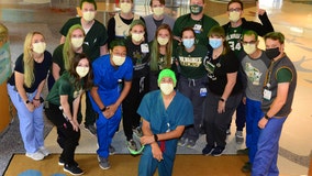 Pediatric residents back Bucks, dye hair green