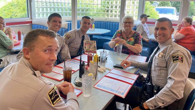 North Carolina Highway Patrol officers treat stranded woman to lunch