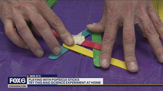 Science lesson using popsicle sticks