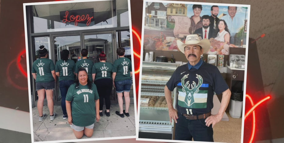 Lopez Bakery roots for Brook, Bucks