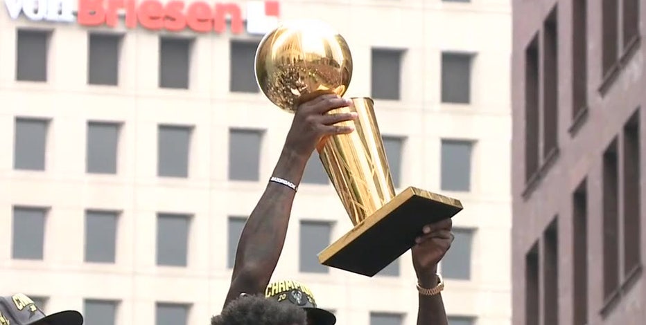 Milwaukee Bucks championship parade; fans turn out by thousands