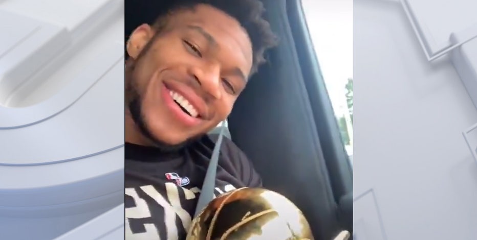 Giannis celebrates NBA title, visits Chick-fil-A for nuggets