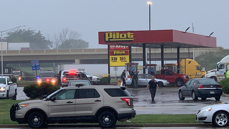 Active scene at Franksville truck stop