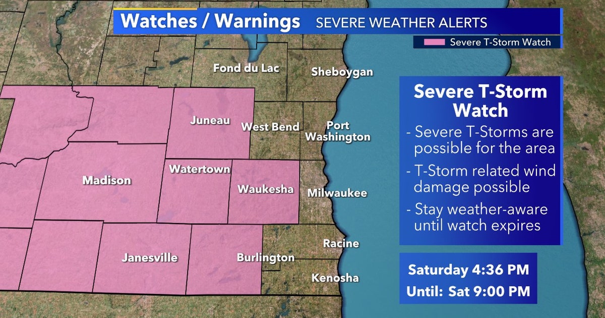 SE Wisconsin severe thunderstorm watch for 4 counties | FOX6 Milwaukee
