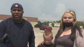 Mother reunites with good Samaritan who leapt into action to save her son from choking