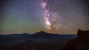 Stunning time-lapse shows Perseids meteors  streak across night sky