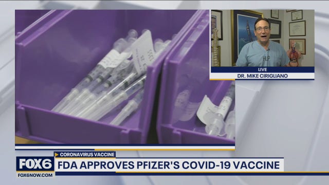FDA approves Pfizer vaccine for COVID