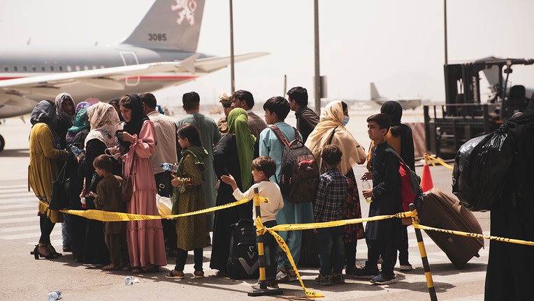 Evacuation at Hamid Karzai International Airport