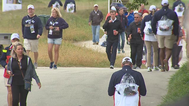 Whistling Straits Ryder Cup practice, fans explore course on 1st day