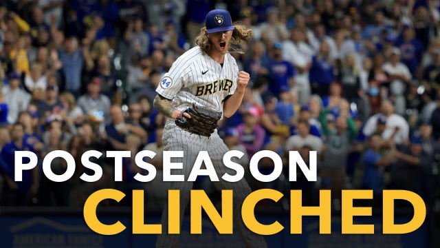 Brewers beat Cubs, clinch postseason berth