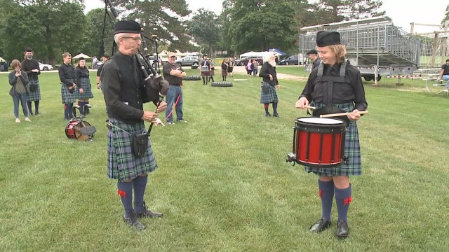 Bagpipers compete at Highland Games in Delafield